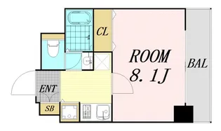 エスライズ中之島WEST【4階】の間取り