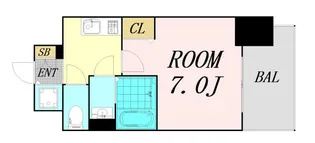 フォーリアライズ阿波座WEST【8階】の間取り