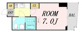 セレニテ難波プリエ【2階】の間取り