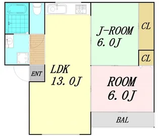 アブニール【2階】の間取り