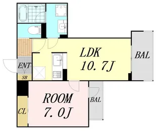 モクシオン大阪ベイ【2階】の間取り