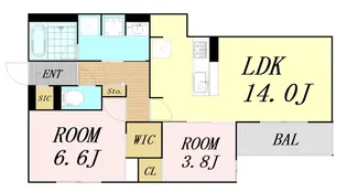 スペチアーレ小松【1階】の間取り