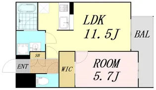 モクシオン大阪ベイ【2階】の間取り