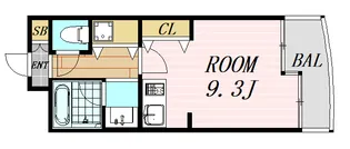 サンロワール江坂【9階】の間取り