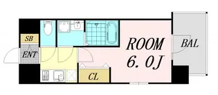 エスリードレジデンス大阪WEST【6階】の間取り