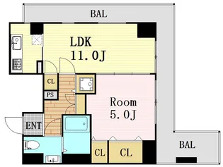 大阪府大阪市北区西天満3丁目【マンション】の間取り