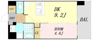 プレサンス四天王寺前夕陽ヶ丘【4階】の間取り