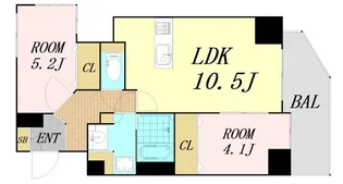 プレサンス天満橋チエロ【3階】の間取り