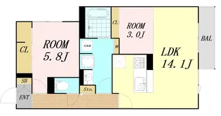 Clashist新森【3階】の間取り
