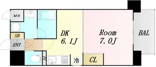 南森町プライマリーワン【4階】の間取り