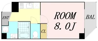 フィオーラマンション天王寺【8階】の間取り