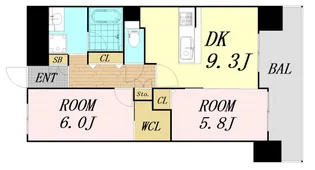 ベリー海老江【15階】の間取り