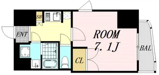 W-STYLE大阪天満宮【11階】の間取り