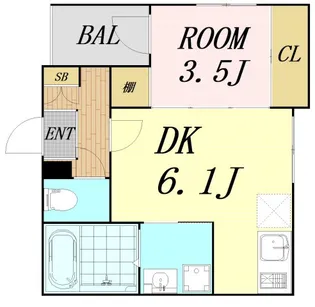 桜ハーモニーテラス【2階】の間取り