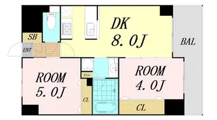 アーデンタワー本町イースト【9階】の間取り