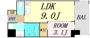 大阪府大阪市浪速区桜川4丁目【マンション】の間取り