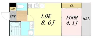 H-maison御幣島3【1階】の間取り