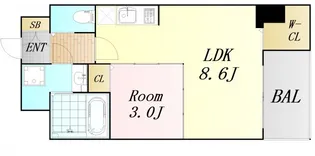 セスト新大阪【8階】の間取り