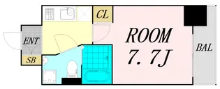 大阪府大阪市中央区瓦町2丁目【マンション】の間取り