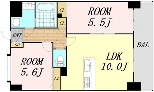 東明マンション壱番館【4階】の間取り