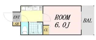 エステムコート難波センチュリオ【4階】の間取り