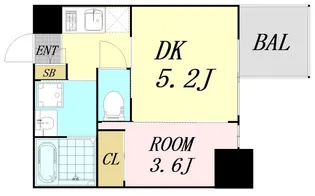 セレニテ本町リアン【5階】の間取り