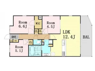 S-FORT大阪同心【3階】の間取り