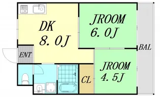 クリアポート福本【4階】の間取り