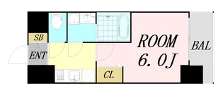 エスリード難波ALLURE【3階】の間取り