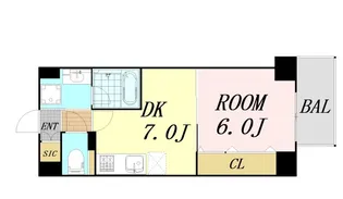 プリマベラ福島【6階】の間取り