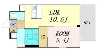 大阪府大阪市浪速区元町1丁目【マンション】の間取り