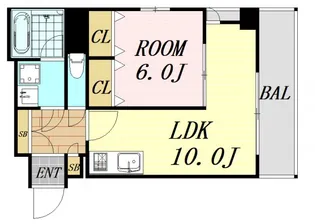 CITY SPIRE十三東【4階】の間取り