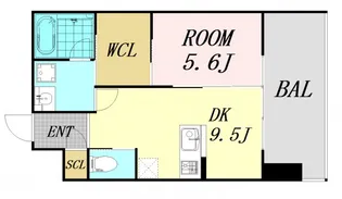ベネチア天満橋【4階】の間取り