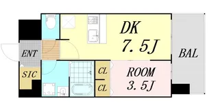大阪府大阪市西淀川区竹島3丁目【マンション】の間取り