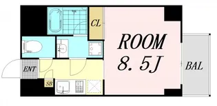 アスヴェル梅田北【3階】の間取り