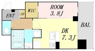 la Waison NAMBA west【9階】の間取り