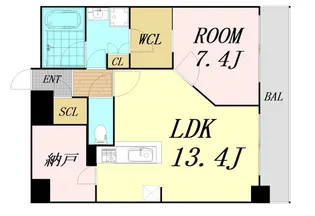 KDX堺筋本町レジデンス【11階】の間取り