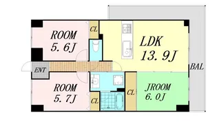 ル・アン緑地【6階】の間取り