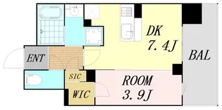 la Waison NAMBA west【6階】の間取り