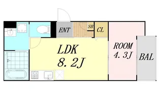 TATERUApartment大道南1丁目【3階】の間取り