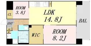 Alivis野田阪神【8階】の間取り