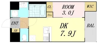コンフォリア・リヴ北浜高麗橋【15階】の間取り