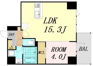 BRAVE徳井町【402号室】の間取り