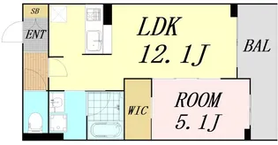 モクシオン大阪ベイ【1階】の間取り