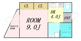 FLAT34福島【4階】の間取り