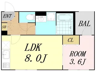 ブランテール深江橋【1階】の間取り