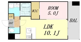 プレジオ難波EURO【14階】の間取り