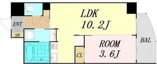 ミュプレ北浜EAST【2階】の間取り