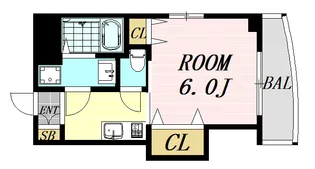 マロット天神橋(旧:アルディア天神橋)【8階】の間取り