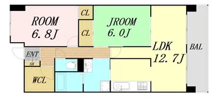 サンシャイン江坂【4階】の間取り